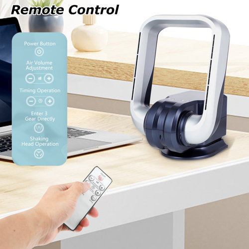 AQQRRA 15'' Wall Mounted Bladeless Cooled Fans With Rotatable Head Wayfair Canada